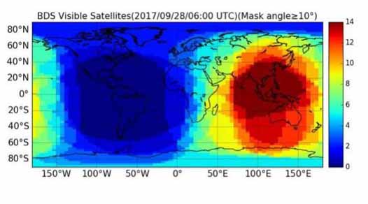 2017年9月28日北斗可见卫星图