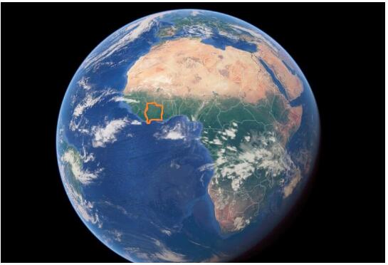 科特迪外在非洲大陆的位置